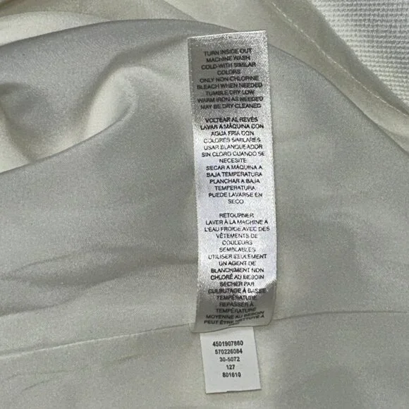 White House Black Market Skirt Double Rows Button Woven Fabric White Women’s 0 - Picture 13 of 13